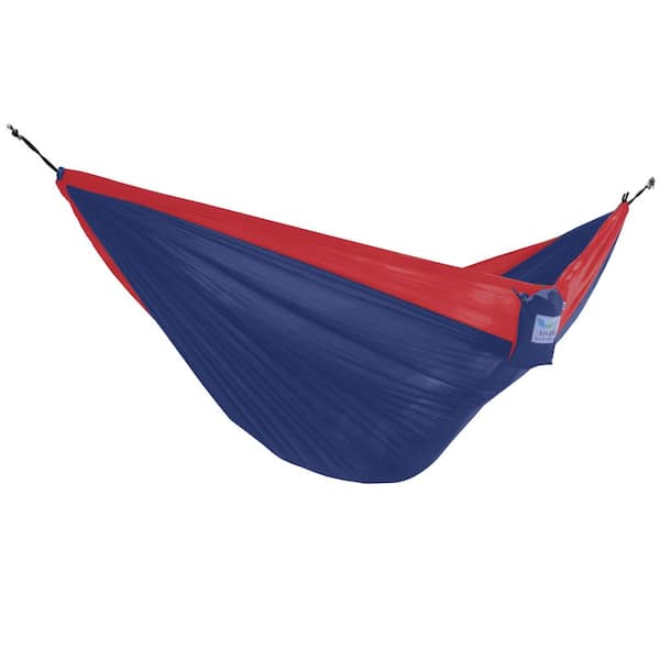 Vivere 10 Ft Parachute Double Hammock In Navy Red Par25 The Home Depot