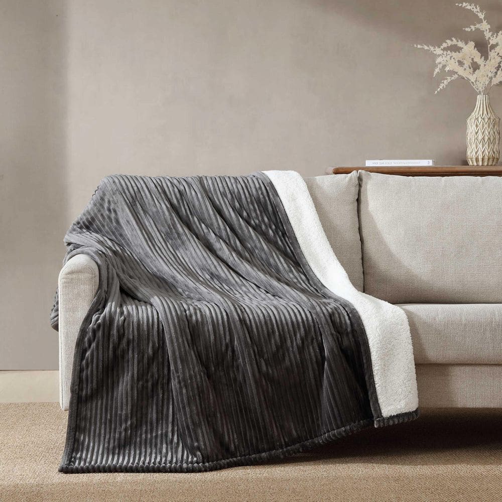 Mountain Valley 1-Piece Dark Grey Ultra Soft Plush Fleece 50 in. x 70 in. Heated Throw Blanket price history on PriceWatchPro