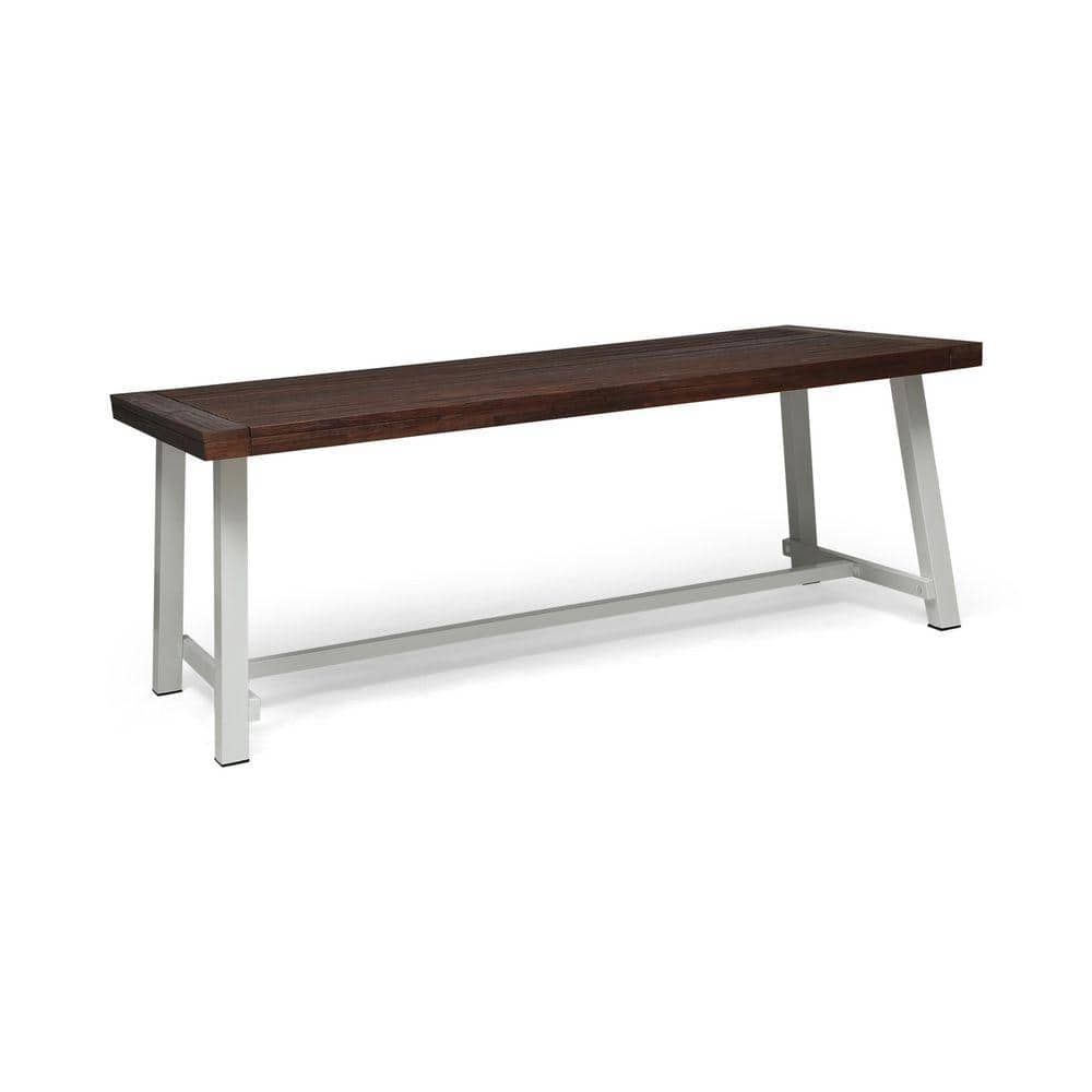 Avex Brown White Rectangular Wood 30 in. H Outdoor Dining Table