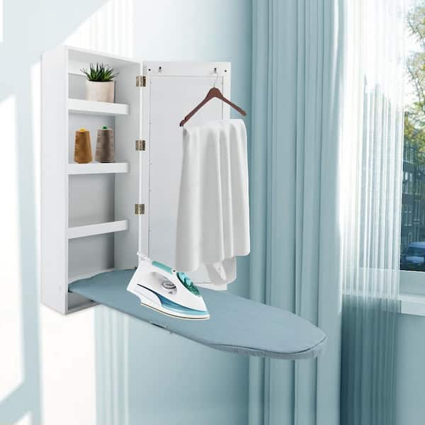 New white Ironing outlets Cabinet