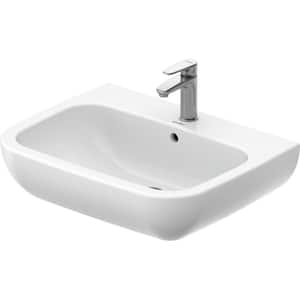 D-Code 7.13 in. Wall-Mounted Oval Bathroom Sink in White
