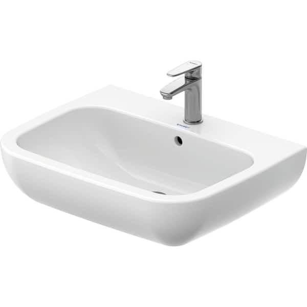 Duravit D-Code 7.13 in. Wall-Mounted Oval Bathroom Sink in White