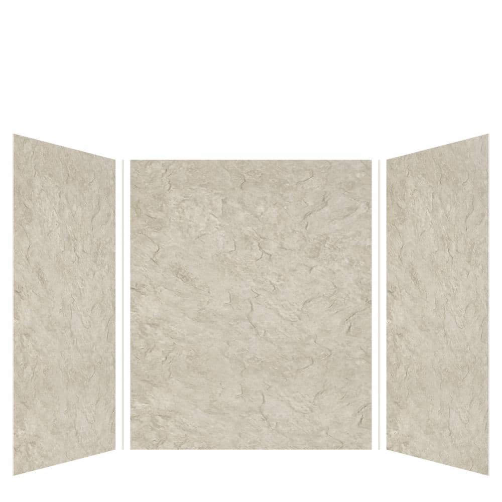 Expressions Sea Fog 60"x72" 3-Panel Composite Shower Wall Kit