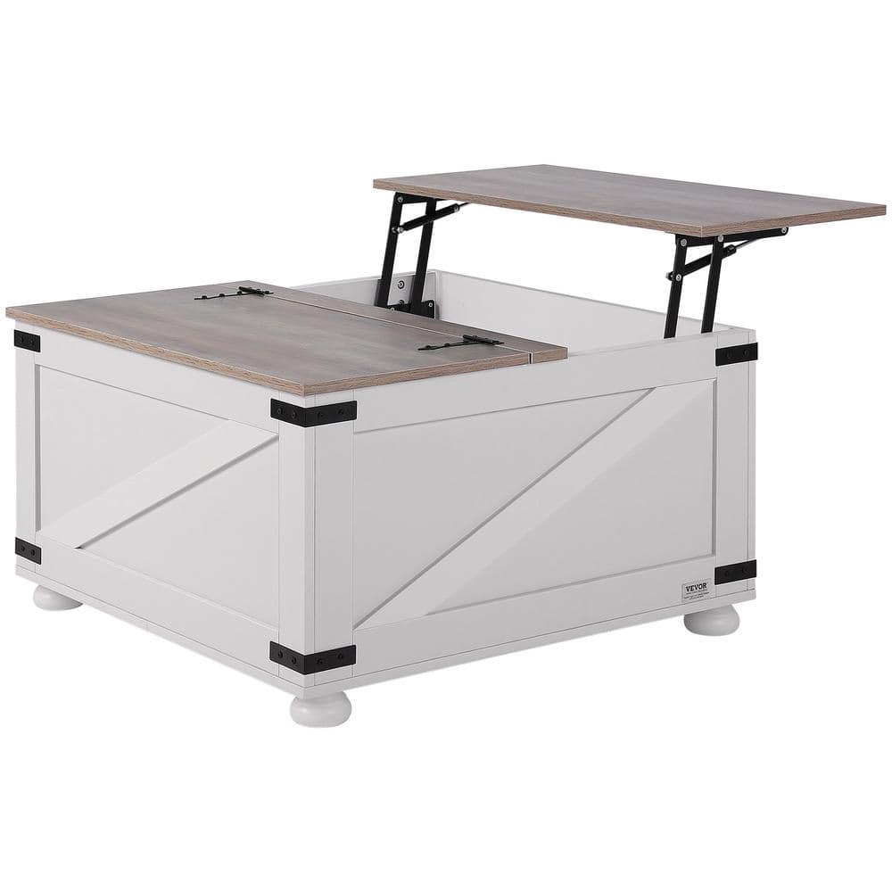 VEVOR 31.5 in. Farmhouse Coffee Table, Hinged Lift Top