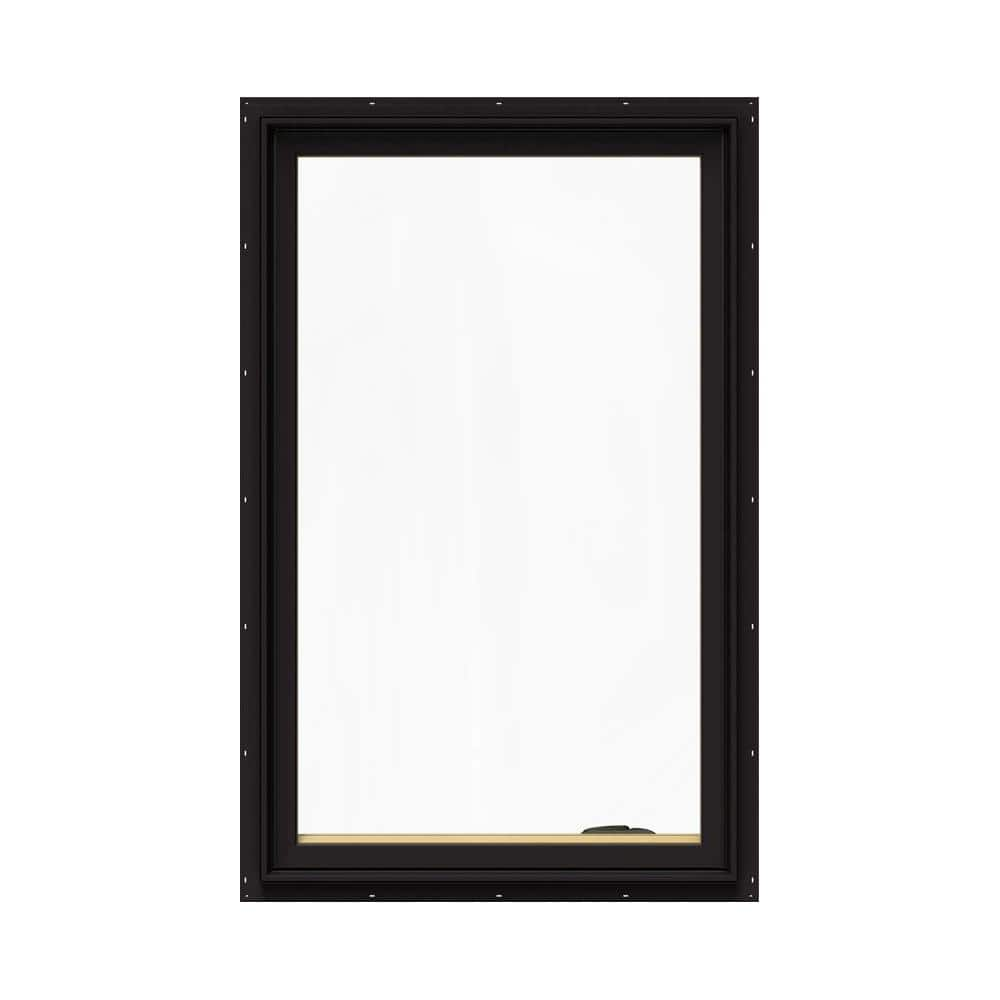 JELD-WEN 30.75 in. x 48.75 in. W-2500 Series Black Painted Clad Wood ...