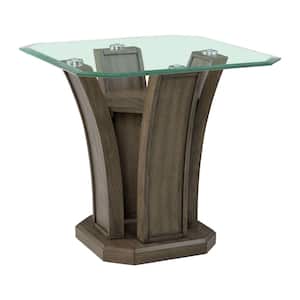 Simms 26 in. Gray Square MDF End Table