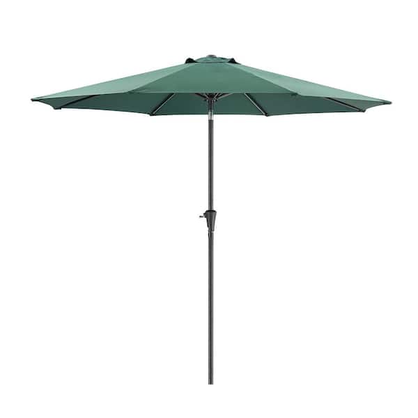 Cesicia 9 ft. Outdoor Market Patio Umbrella with Manual Tilt, Easy Crank Lift in Green