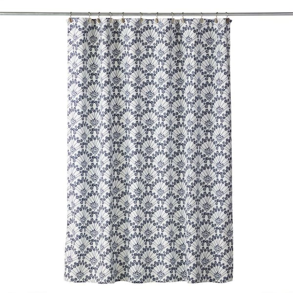 Saturday Knight Boho Floral 72 in. Shower Curtain in White
