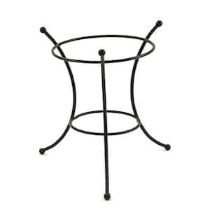 Multi-Use Stand for Planter, Birdbath, Gazing Ball, 14 in. Tall Black Powder Coat Finish