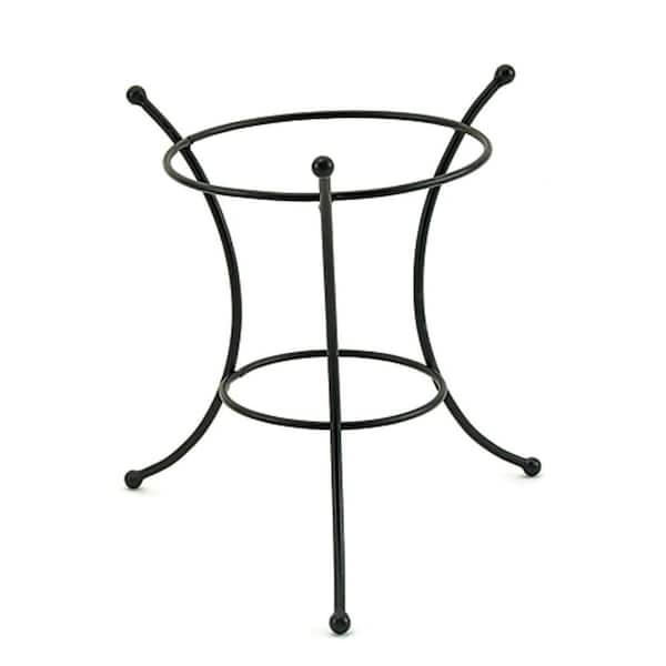 ACHLA DESIGNS Multi-Use Stand for Planter, Birdbath, Gazing Ball, 14 in. Tall Black Powder Coat Finish