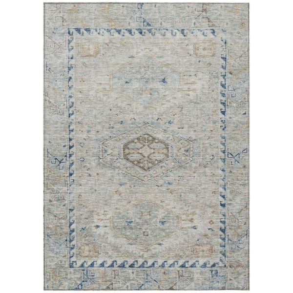 Chantille Machine Washable Indoor/Outdoor Abstract ACN2357 Linen 3 ft. x 4 ft. Area Rug