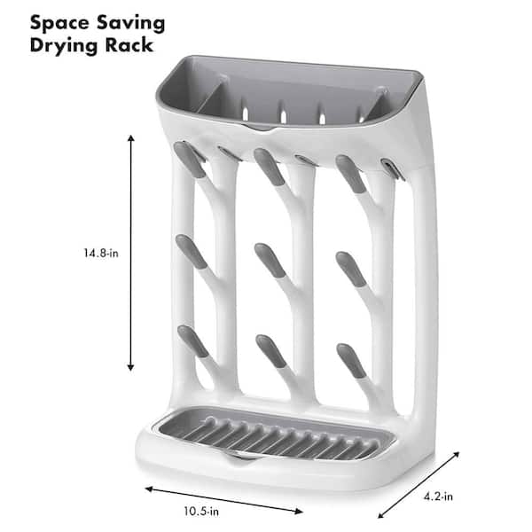 Plastic Space Saving Drying Dish Rack for Kitchen with hooks