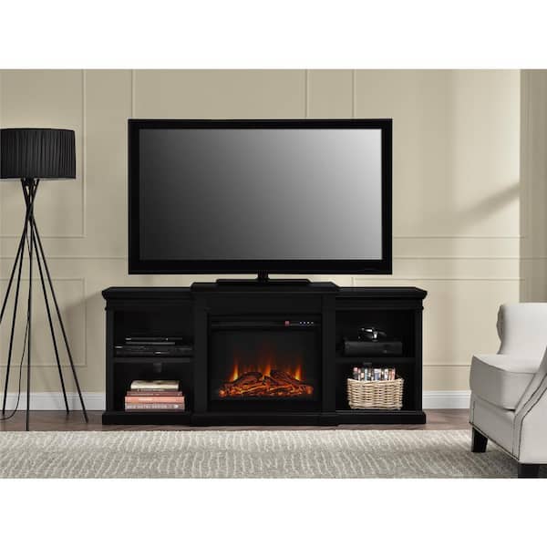 Altra Furniture Manchester Black Fire Place Entertainment Center