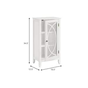 Brisa Bright White Accent Cabinet with Single Elliptical Door