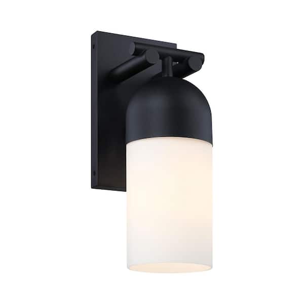 Designers Fountain Ever Spring 18 in. 1-Light Black Outdoor Wall Sconce Lantern Light for Porches