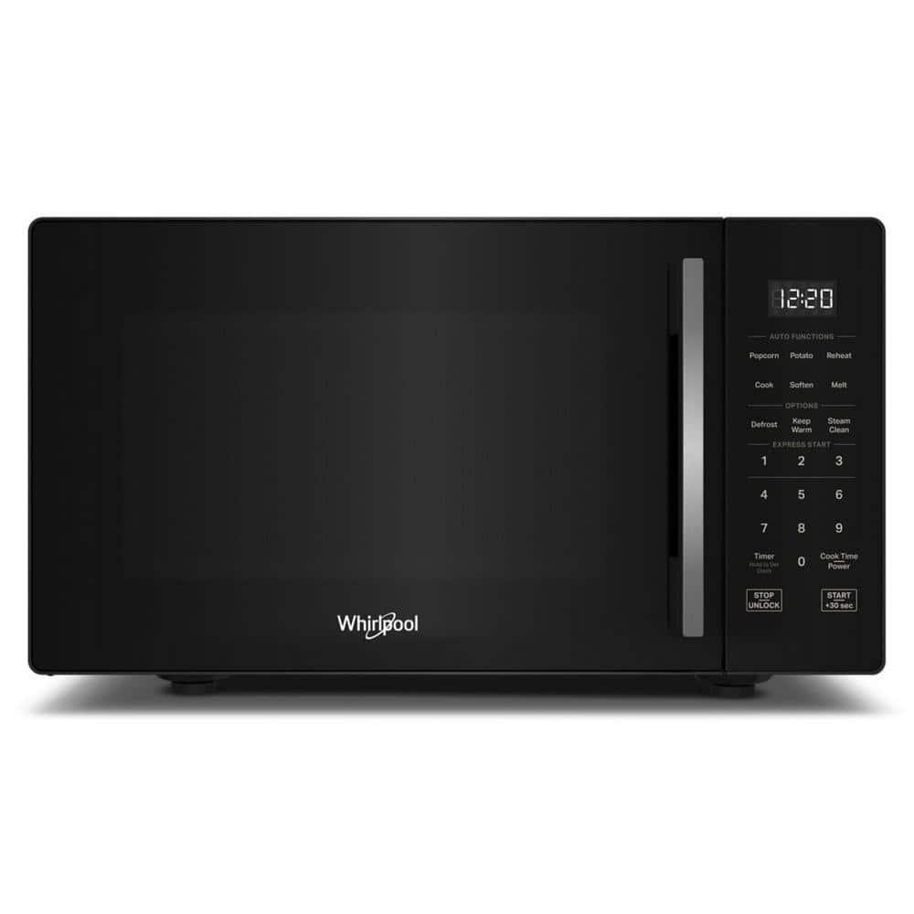 19 in. Electric Countertop Microwave in Black with 0.9 cu. ft. Capacity