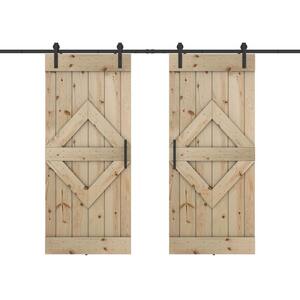 TENONER 48 in. x 84 in. White, V Frame, Finished, MDF Barn Door Slab with  Barn Door Hardware BARN-yg48 - The Home Depot