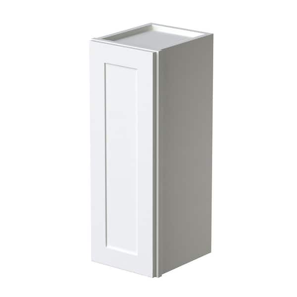 Shaker 12-inch W x 12-inch D x 36-inch H Plywood Ready to Assemble Single Door Wall Kitchen Cabinet in White