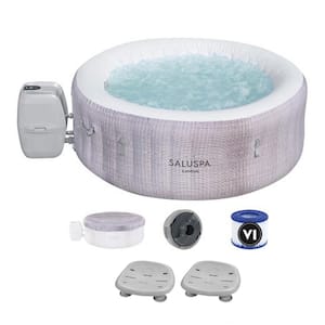 SaluSpa Cancun 4-Person 120-Jet Inflatable Hot Tub with Non Slip Spa Seat (2-Pack)