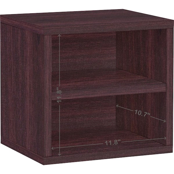 Way Basics 12.6 in. H x 13.4 in. W x 11.2 in. D Dark Brown Recycled Materials 1-Cube Organizer