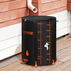 100 Gal. Rain Barrel 1000D PVC Rainwater Collection System Water Tank Storage Container for Garden Water Catcher