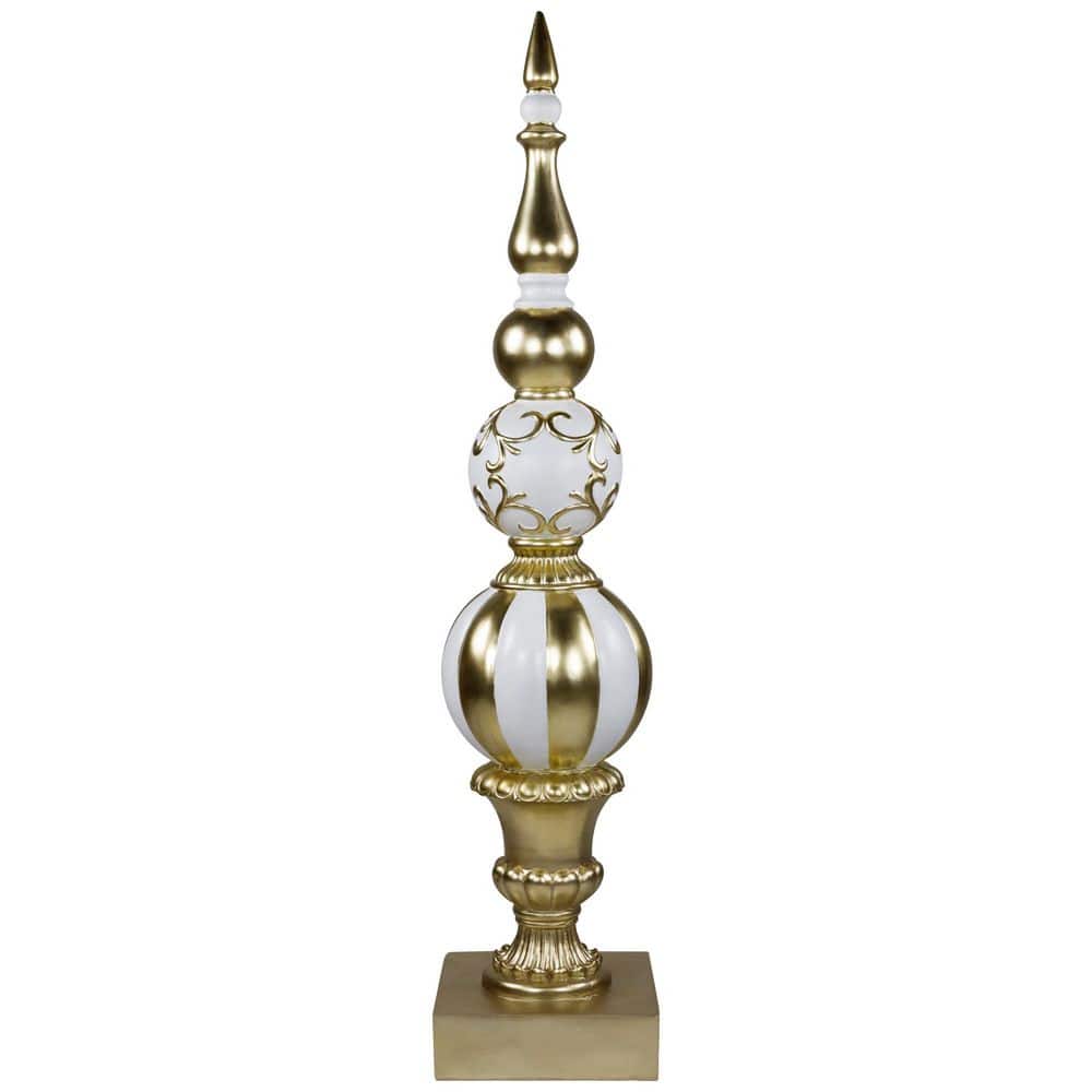 Ball Finial Commercial Size Christmas Decoration 48 in. Gold and White price history on PriceWatchPro