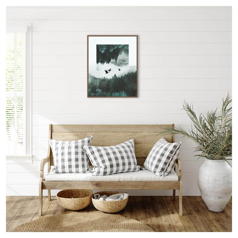 Misty Skein II Surreal Landscape Canvas Print with Bronze Frame