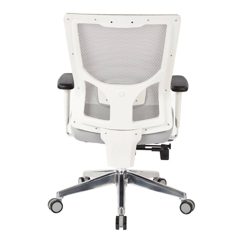 ProGrid White Mesh and Metal High-Back Adjustable Office Chair