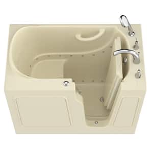 HD Series 26 in. x 46 in. Right Drain Quick Fill Walk-In Air Tub in Biscuit