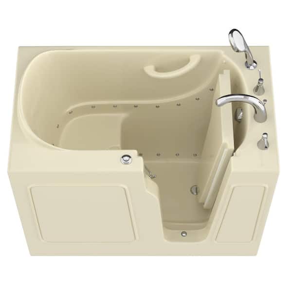 Universal Tubs HD Series 26 in. x 46 in. Right Drain Quick Fill Walk-In Air Tub in Biscuit