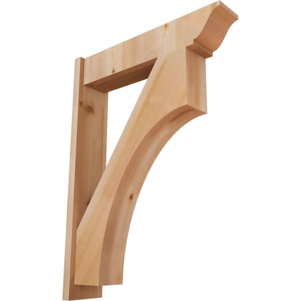 Ekena Millwork 8 in. x 44 in. x 32 in. Western Red Cedar Westlake Traditional Smooth Outlooker