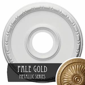 1-1/2 in. x 16-1/2 in. x 16-1/2 in. Polyurethane Medea Ceiling Medallion, Pale Gold
