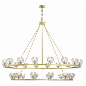 Aragon 30-Light Soft Brass Chandelier