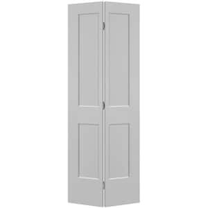 30 in. x 80 in. 2-Panel Logan Hollow Core Silver Bullet Molded Composite Bi-Fold Door