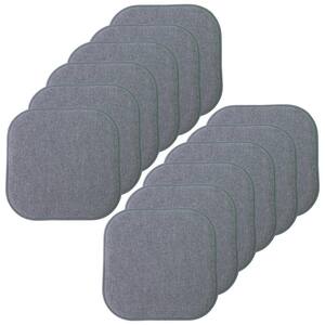 Alexis Blue/Grey 16 in. x 16 in. Non Slip Memory Foam Seat Chair Cushion Pads (12-Pack)