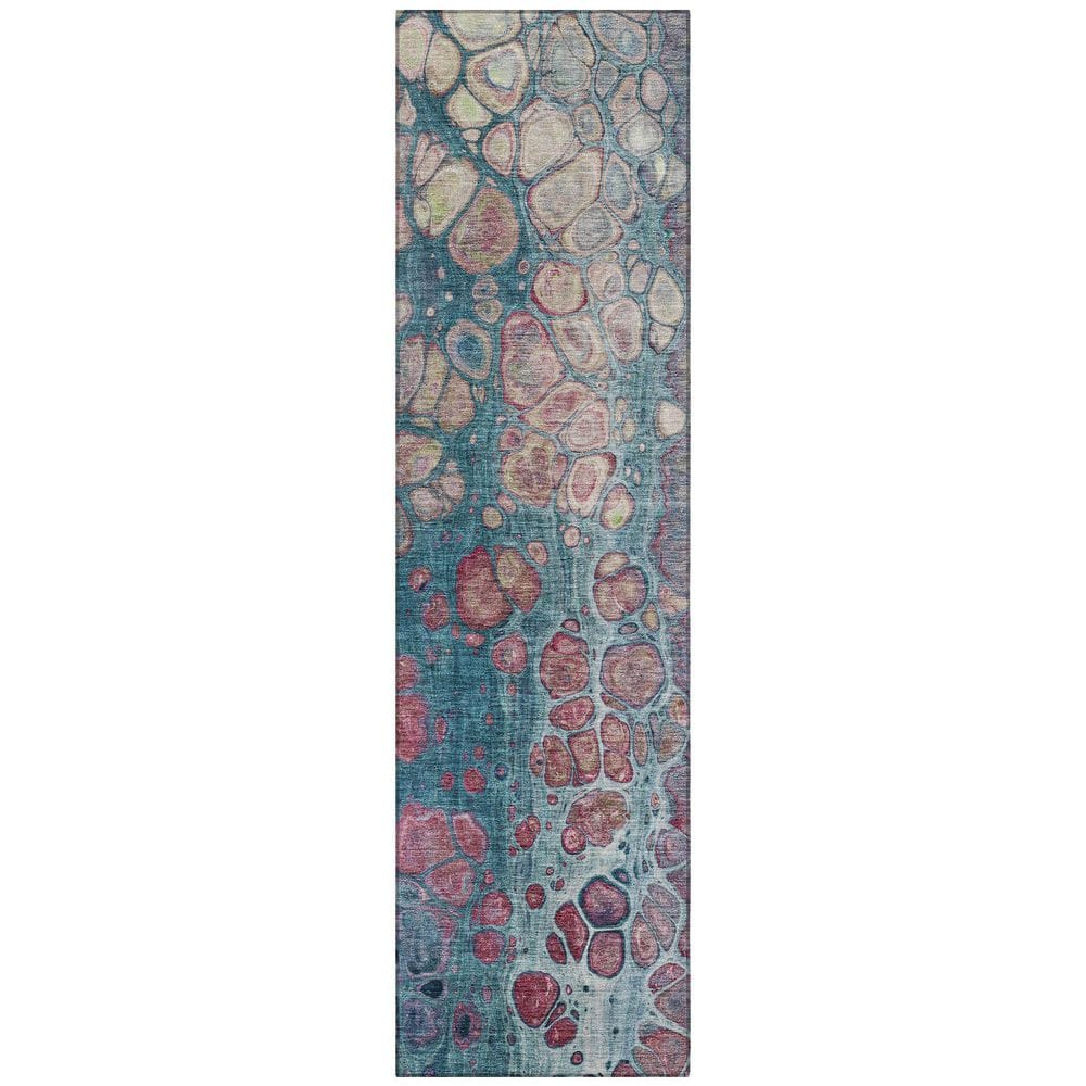 Chantille Machine Washable Indoor/Outdoor Abstract ACN1940 Teal 2 ft. 3 in. x 7 ft. 6 in. Runner Rug price history on PriceWatchPro