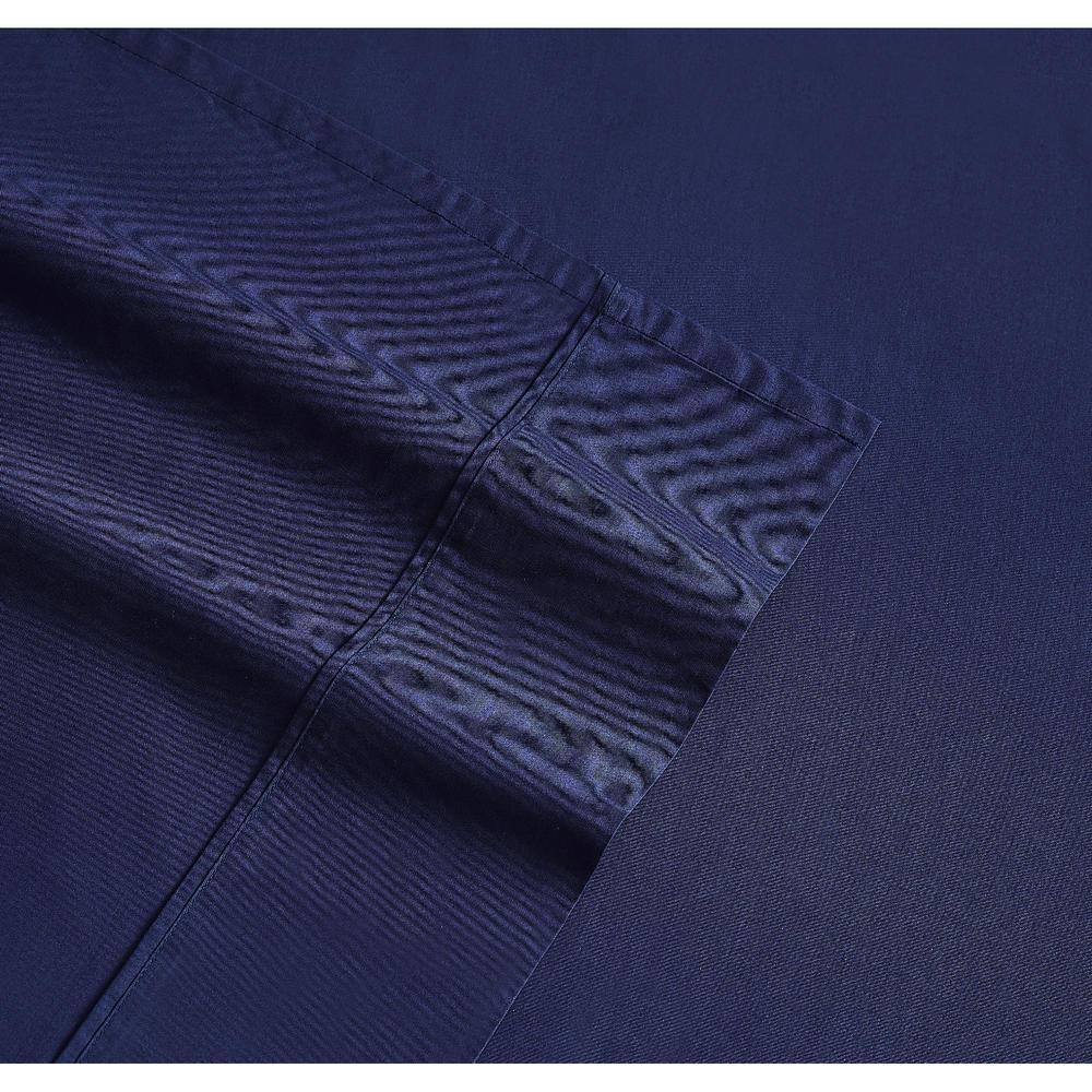 Navy Twin XL Cotton Percale Sheet Set