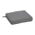 Oceantex Basketweave Mako Gray Square Outdoor Seat Cushion (2-Pack)