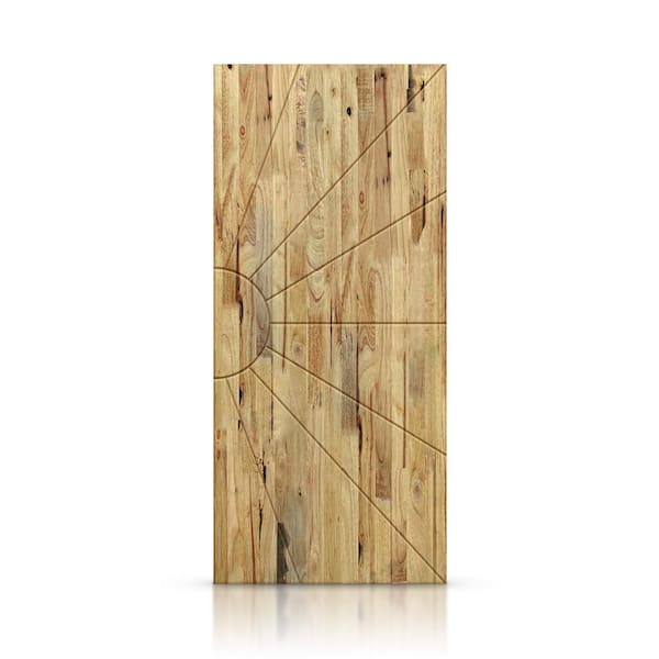 CALHOME 24 in. x 80 in. Weather Oak Stained Solid Wood Modern Interior