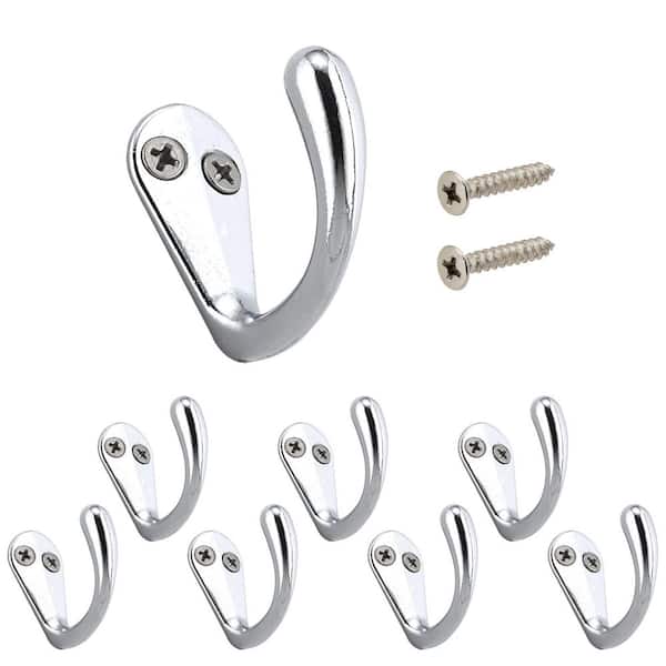 Richelieu Hardware 1-9/16 in. (39 mm) Chrome Utility Wall Mount Hook (8-Pack)