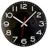 Timekeeper Products 11-1/2 in. Black Wall Clock with Quartz Movement ...