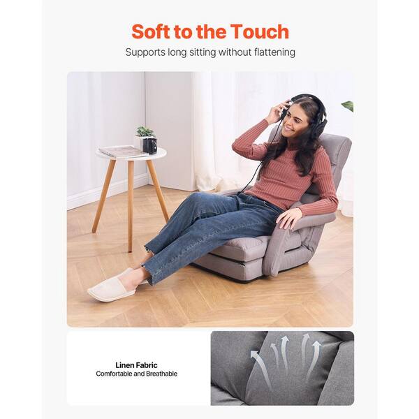SKYSHALO Floor Chair, Floor Gaming Chair with 5 Adjustable