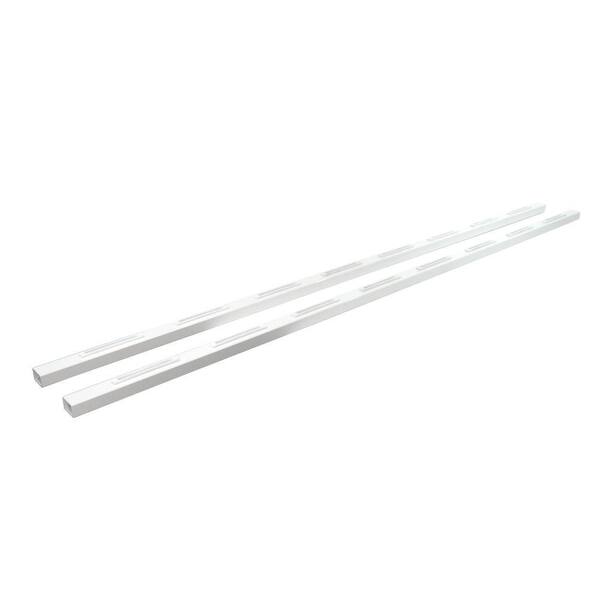 Fortress Railing Products Al13 6 ft. White Aluminum Stair Handrail (2-Pack)