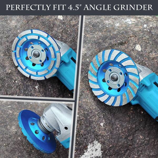 xinyoec 2-Piece Diamond Concrete Grinding Cup Wheels 115mm 4-1/2