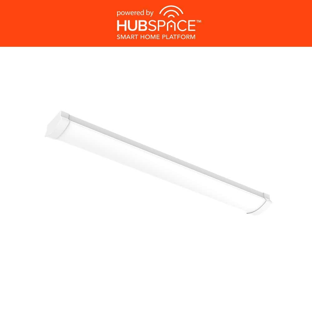 1-Pack 4 ft. Smart 4200-Lumens White Integrated LED Wrap Light Powered by H