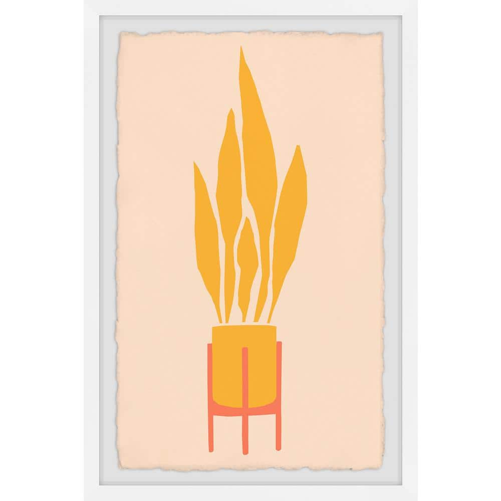 Yellow Snake Plant by Marmont Hill Framed Nature Art Print 18 in. x 12 in. 