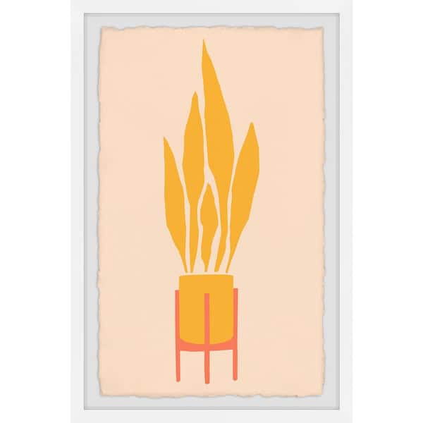 Unbranded "Yellow Snake Plant" by Marmont Hill Framed Nature Art Print 18 in. x 12 in. .