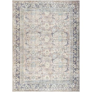 Becki Owens Darling Light Beige Traditional Washable 6 ft. X 9 ft. Indoor Area Rug