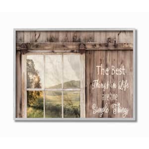 11 in. x 14 in. "Simple Things Barn Window Distressed Photograph Gray Farmhouse Framed Wall Art" by Lori Deiter