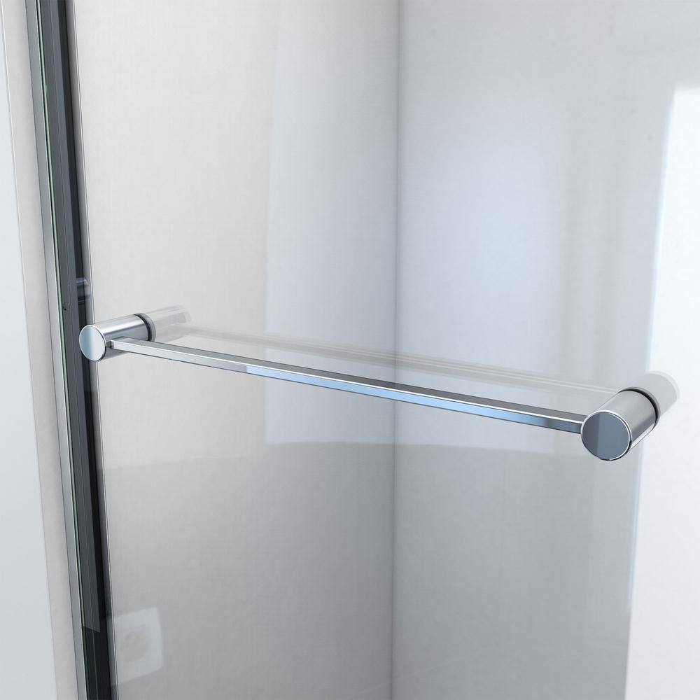 Harmony 48" x 76" Brushed Nickel Semi-Frameless Shower Door